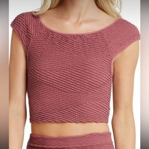 BCBG Mauve Crop Top